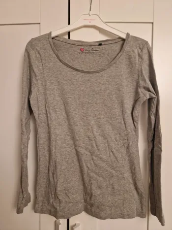 T-shirt gris, manches longues, 36/38, neuf