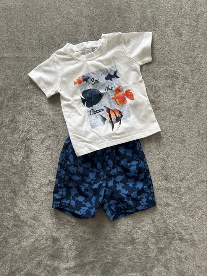 Ensemble été garçon - 6/9 mois