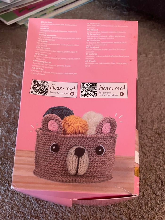 Kit de crochet - panier ours - photo numéro 5