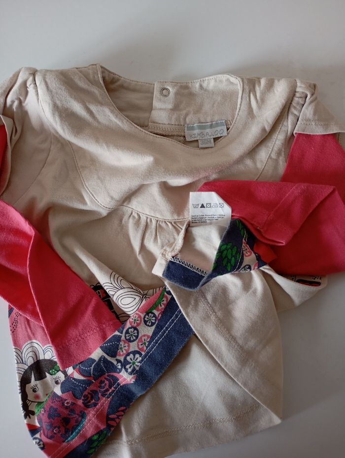 Ensemble pantacourt/pantalon jeans et tee-shirt manches . 36 mois/3 ans. Kimbaloo . Très bon état. - photo numéro 9