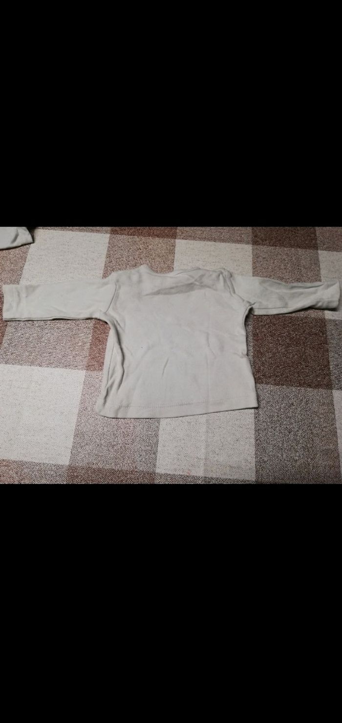 Tee shirt 3 mois crème chiots - photo numéro 4