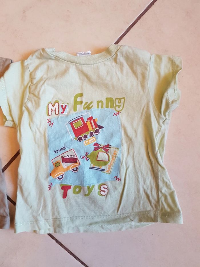 Lot de 2 t-shirt garçon 6 mois - photo numéro 3