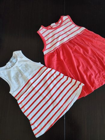 Lot de 2 robes en coton 12 mois