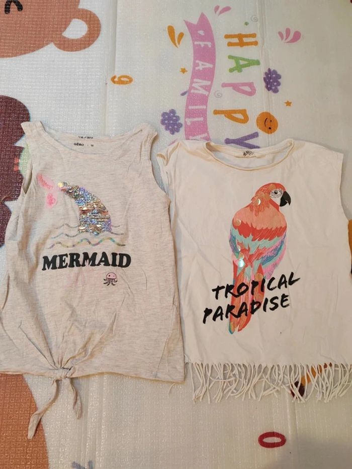 2 t-shirts manches courtes