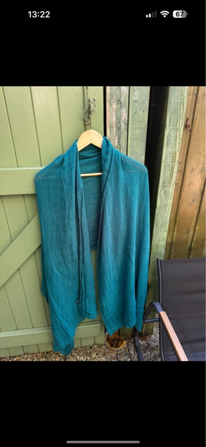 Écharpe en laine bleu - photo numéro 2