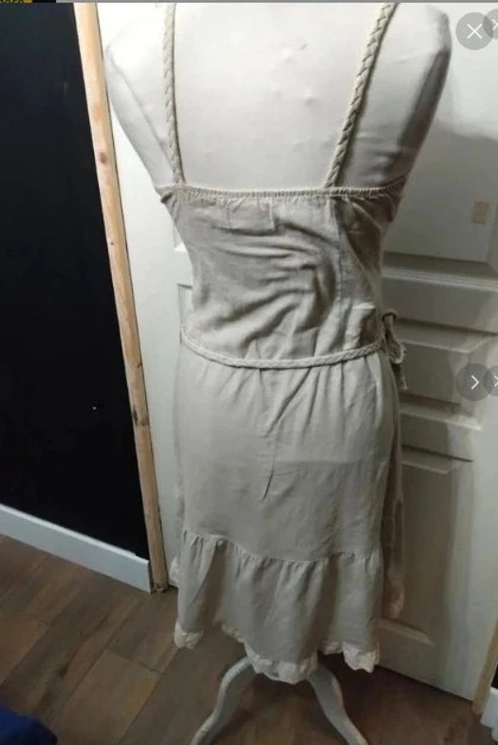 Robe d'été en lin et coton beige t 38 Mystic - photo numéro 4