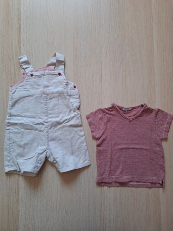 Ensemble salopette et t-shirt