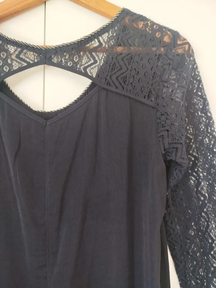 Robe légère bleue marine taille 36 neuve - photo numéro 4