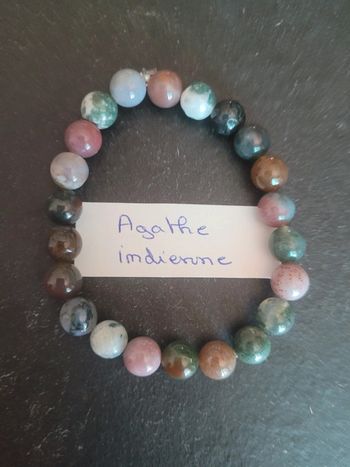 Bracelet en pierres naturelles agate indienne