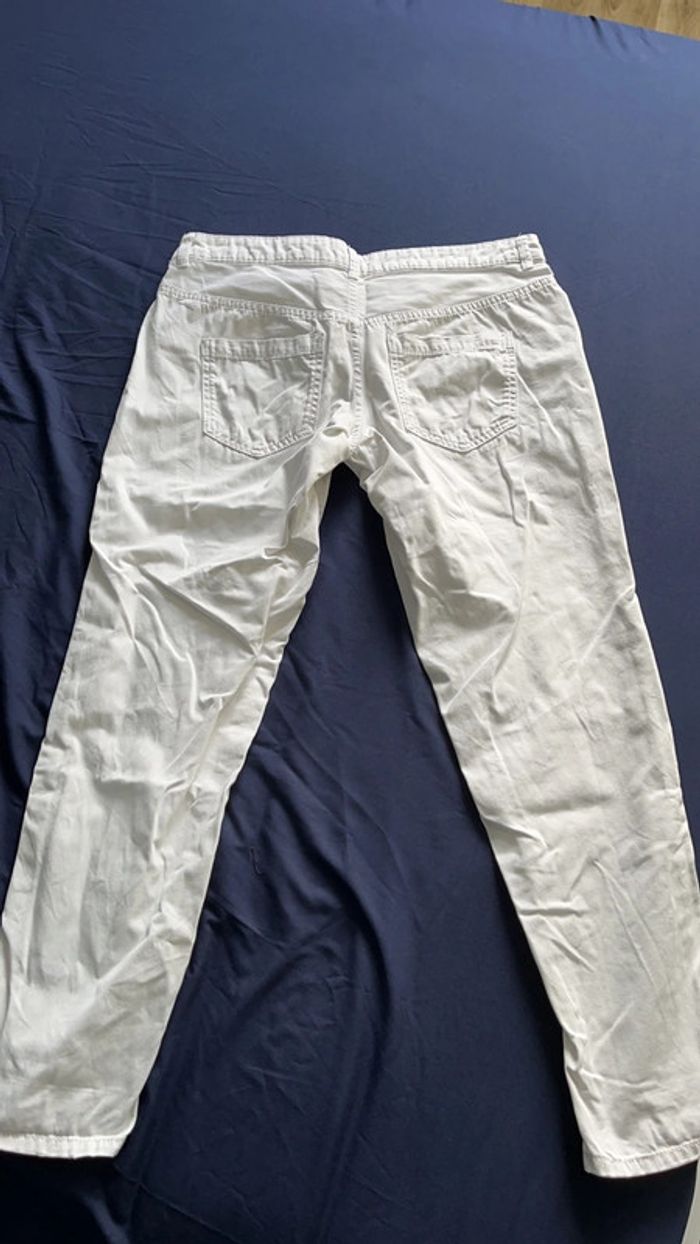 Pantalon blanc, femme, sept huitièmes, MS mode - photo numéro 4