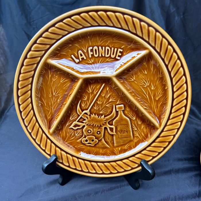 Ensemble de 6 assiettes à fondue à compartiments Sarreguemines - photo numéro 2