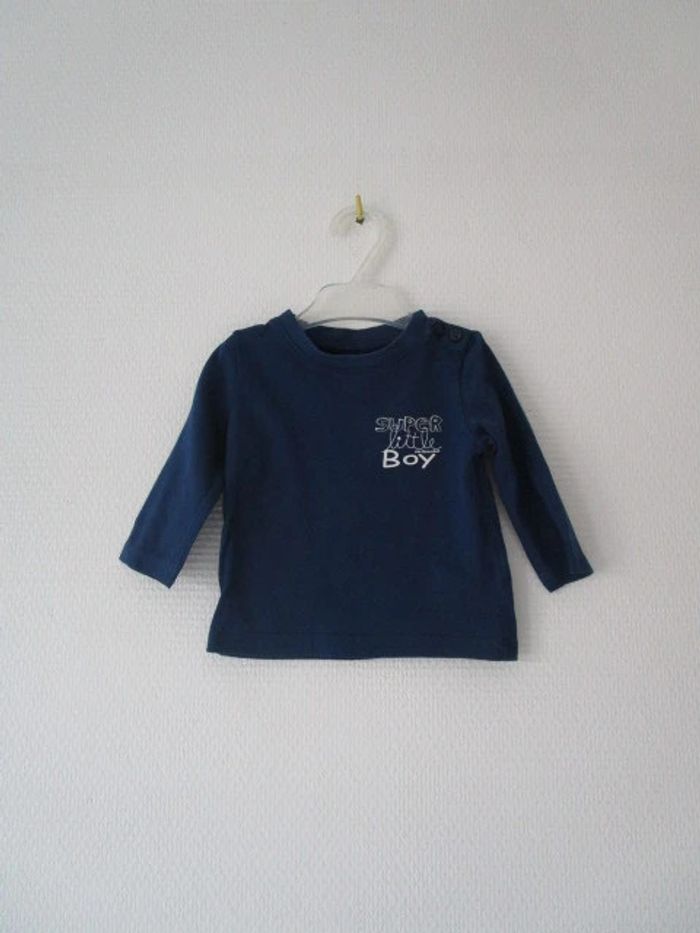 T-shirt marine Vertbaudet 3 mois TBE