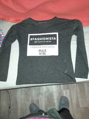 Tee shirt fille manches longues