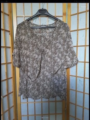 T shirt transparent motif ethnique oversize S/M