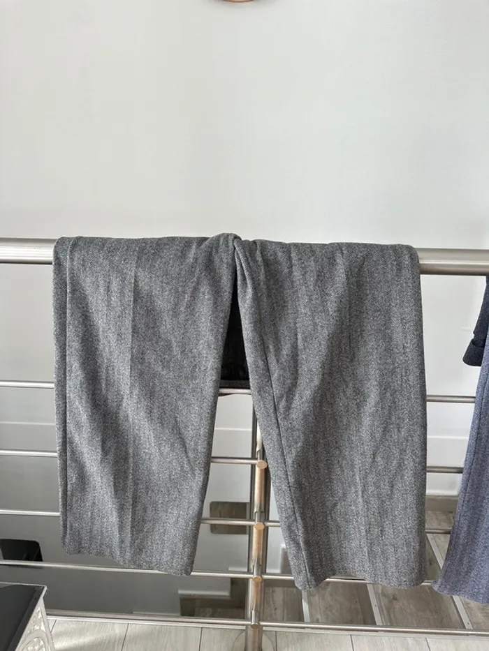 Pantalon gris avec ceinture - neuf - photo numéro 5
