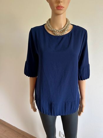 Blouse bleue marine à manches courtes An’ge taille 1 jamais portée