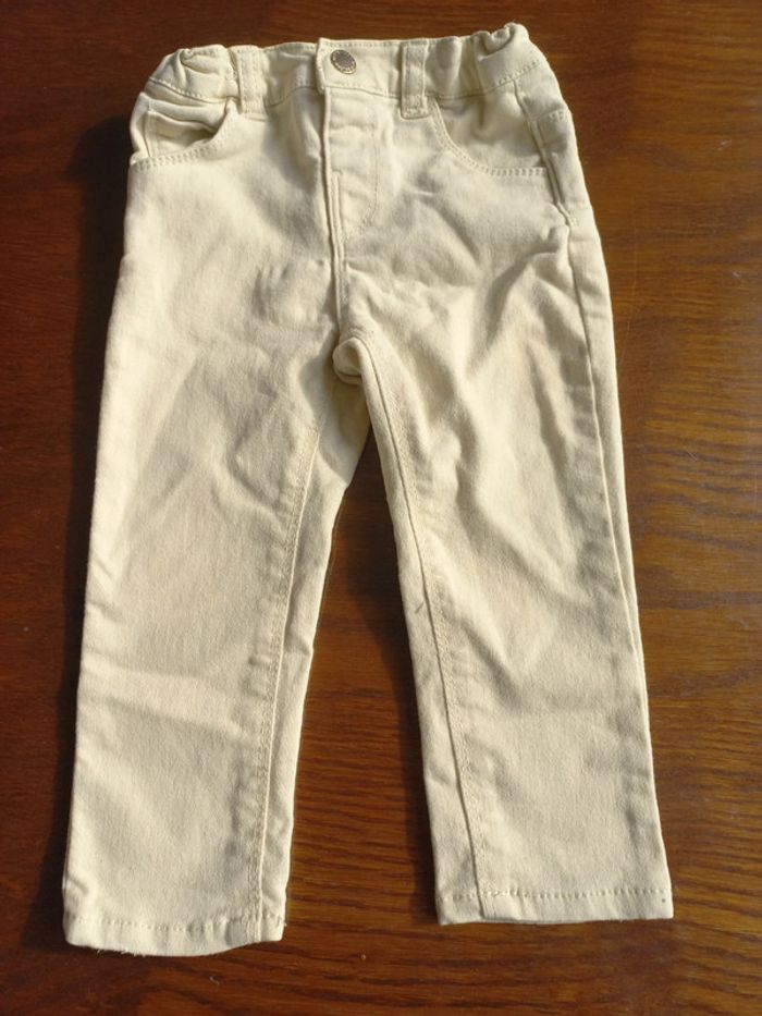 Pantalon Vertbaudet jaune pâle