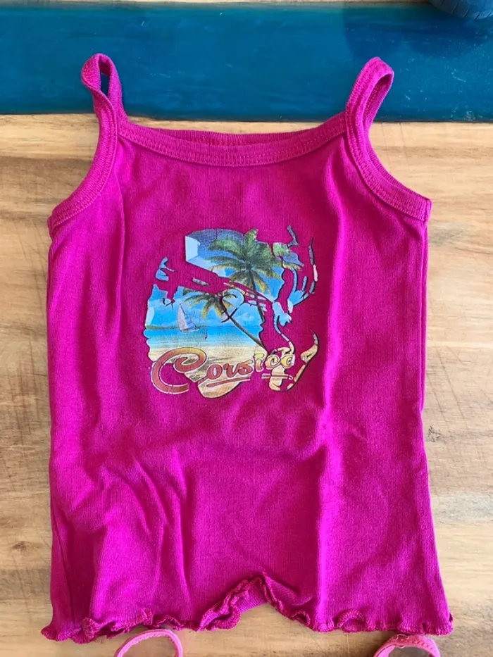 Lot débardeurs rose corse taille 2 ans - photo numéro 3