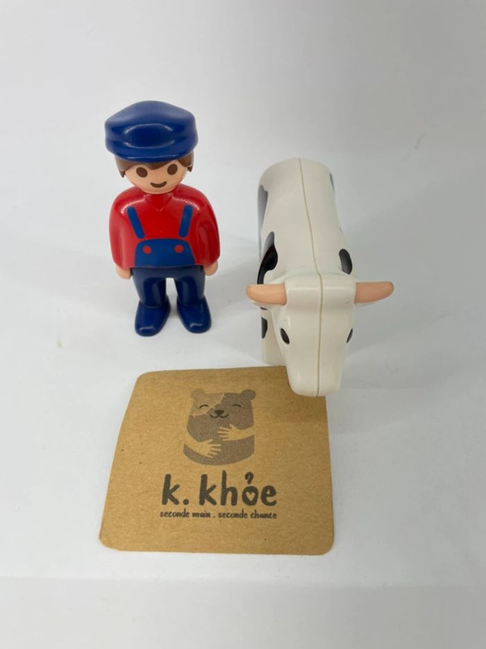 Playmobil 1.2.3. 6715 Fermier Tracteur - photo numéro 2