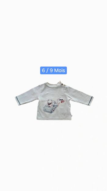 T shirt longues manches 6/9 mois