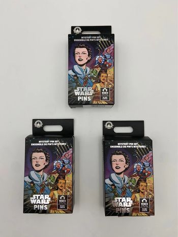 Lot de 3 Boîtes Mystère Pin's Star Wars - Women of the Galaxy | Mystery Pin Set - Disney Parks 2023