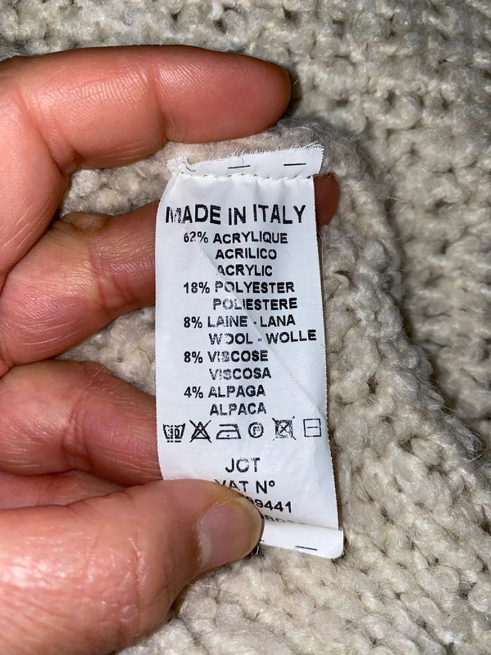 Superbe Pull Col Roulé Maille Distendu Taille Unique - photo numéro 11