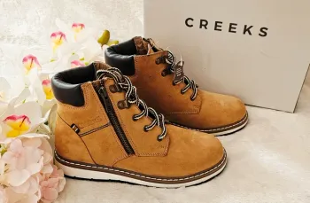 Bottes Bottines Cuir Zip Creeks T36