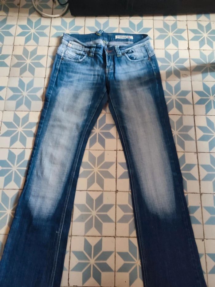 Jean délavé taille basse Original Ado