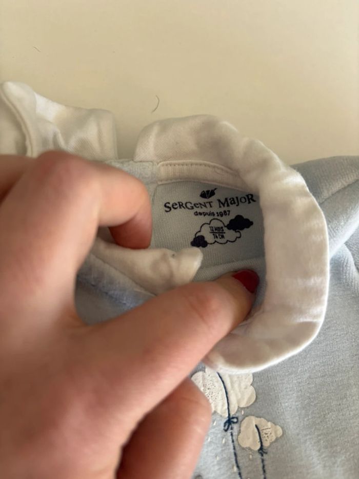 Pyjama velours Sergent Major 12 mois - photo numéro 2