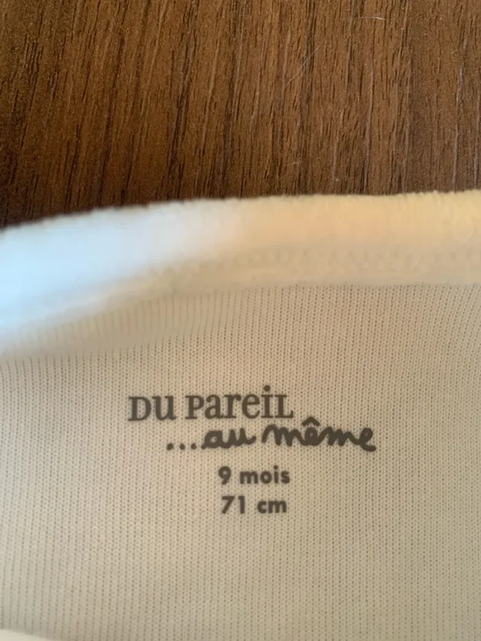Pyjama velours 9 mois DPAM - photo numéro 3