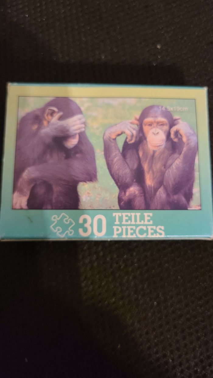 Puzzle pour enfants singe chimpanzé - photo numéro 3