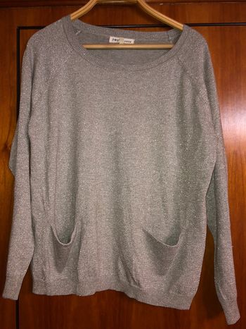 Pull gris argenté Millenium taille unique neuf