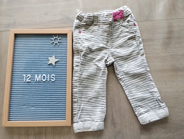 Pantalon zébré 12 mois