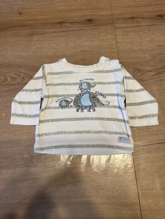 T-shirt manches longues éléphant