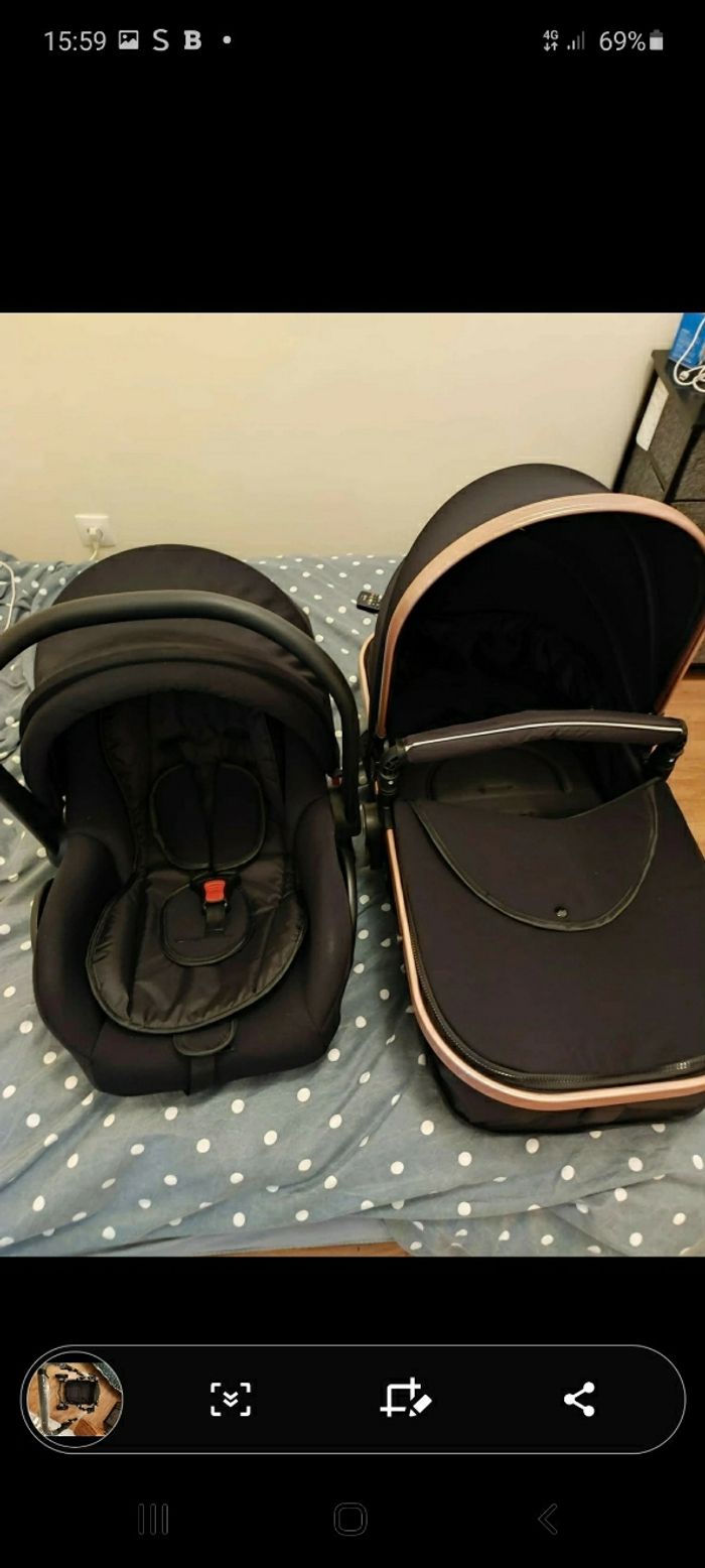 Poussette 3en1 face parents/ route