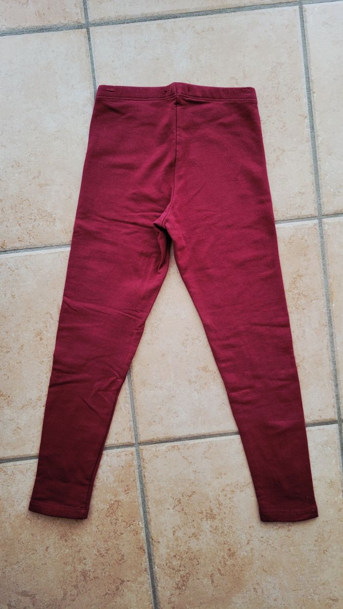 Legging chaud bordeaux taille 7-8 ans - photo numéro 6