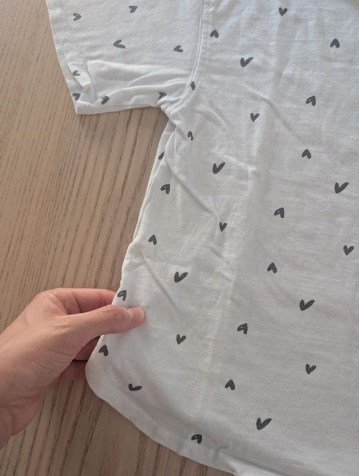 T-shirt manches courtes fille coeurs - photo numéro 3