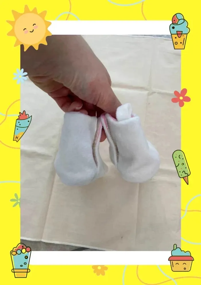 Chaussons blancs roses Gémo 9 12 mois - photo numéro 7