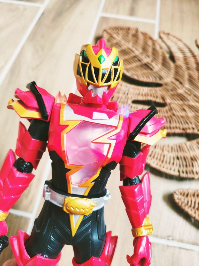 🙅Power rangers dino fury attaque tournoyante grande figurine du ranger rouge - photo numéro 4