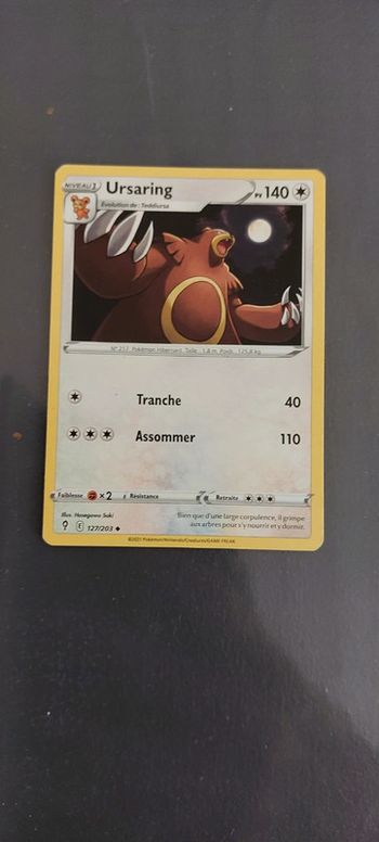 Carte pokémon ursaring