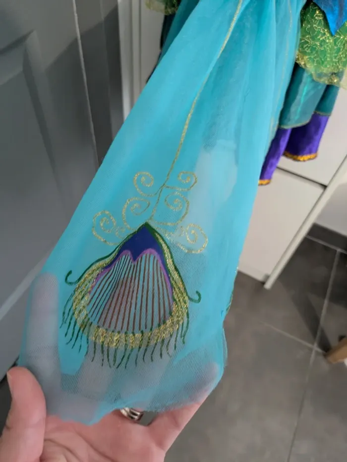Déguisement costume robe de Paon oiseaux taille 4/6 ans - photo numéro 5