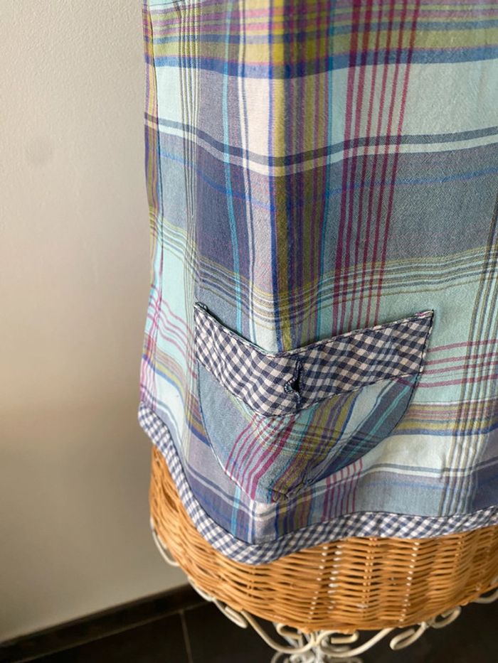 Blouse Camaïeu bleue à carreaux taille 40 - photo numéro 4