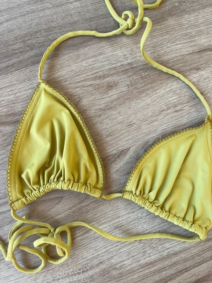 Haut maillot de bain jaune moutarde - photo numéro 2