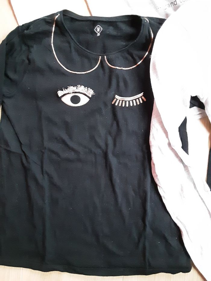 Lot tee shirt manche longue 10ans - photo numéro 3