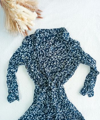 Tunique fleurie marine