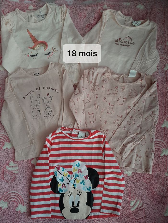 5 tee-shirts 18 mois