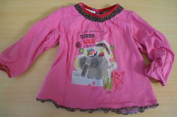 T-shirt fille manches longues 12-18 mois / la compagnie des petits