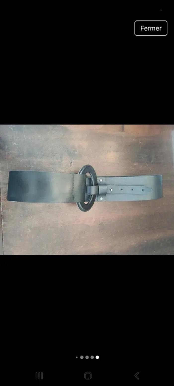 Ceinture Terre Bleue noir en cuir taille 42 80cm - photo numéro 17