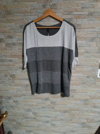 Blouse grise Stradivarius 36