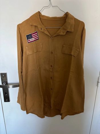 Chemise jaune moutarde